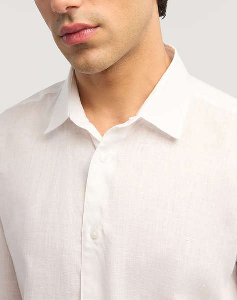 TRUSSARDI REGULAR FIT SHIRT - LINEN