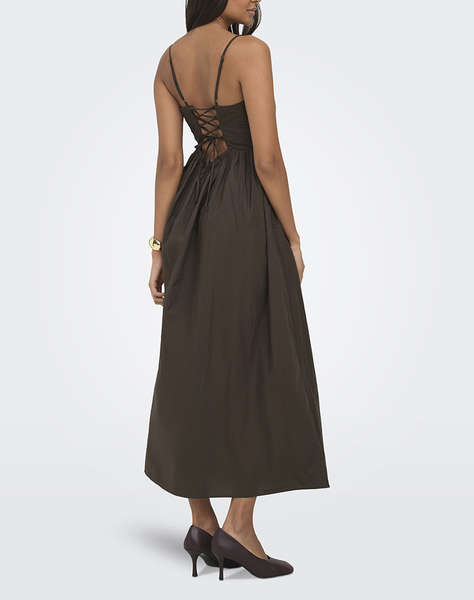 ONLY ONLLIKARA STRAP WAIST LONG DRESS WVN