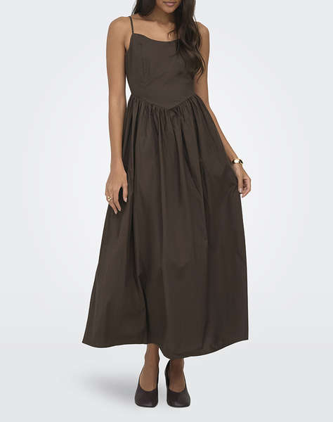 ONLY ONLLIKARA STRAP WAIST LONG DRESS WVN