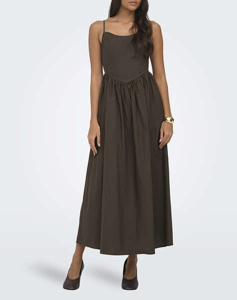 ONLY ONLLIKARA STRAP WAIST LONG DRESS WVN