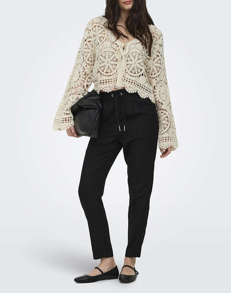 ONLY ONLWATERLY LS CROCHET TIE CARDIGAN KNT