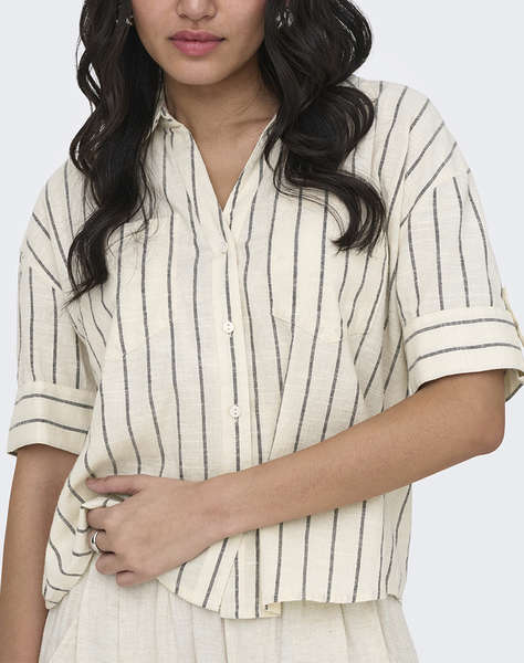 ONLY ONLTIZANA STRIPE S/S SHIRT WVN NOOS