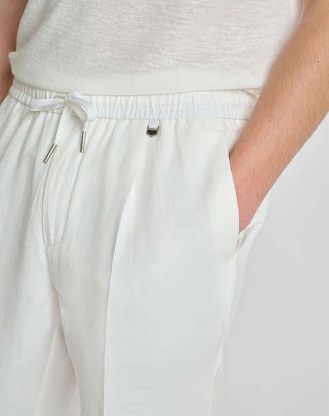 ANTONY MORATO MMTR00790FA900135 MIN OF 6 TROUSERS NEIL REGULAR FIT IN SLUB LINEN VISCOSE BLEND FABRIC MEN''S PANTS