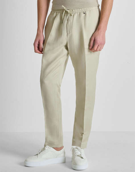 ANTONY MORATO MMTR00790FA900135 MIN OF 6 TROUSERS NEIL REGULAR FIT IN SLUB LINEN VISCOSE BLEND FABRIC MEN''S PANTS