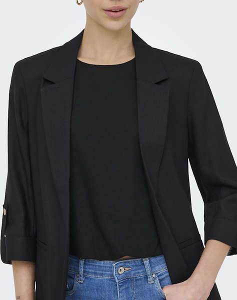 ONLY ONLGOA 3/4 UNLINE LINEN BL BLAZER CC TLR