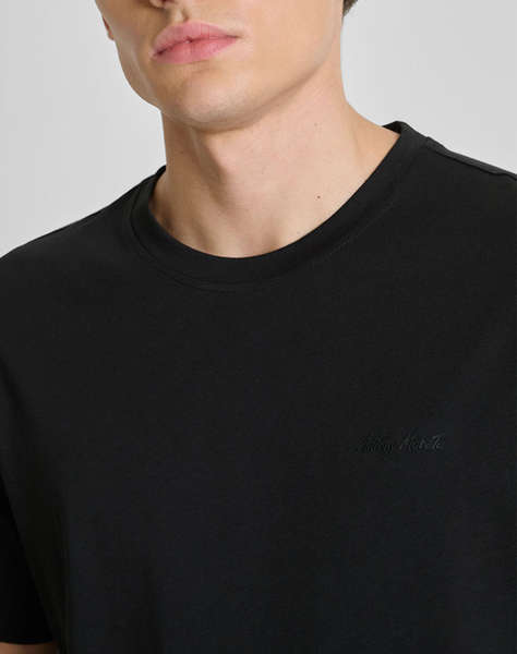 ANTONY MORATO MMKS02662FA100231 MIN OF 6 T-SHIRT REGULAR FIT IN COTTON VISCOSE BLEND FABRIC WITH RUBBER INJECTION LOGO PRINT МЪЖКА БЛУЗА