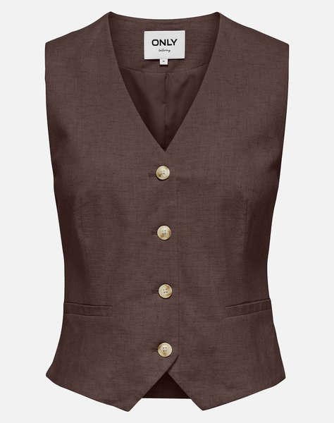 ONLY ONLSIESTA S/L LINEN BL VEST TLR