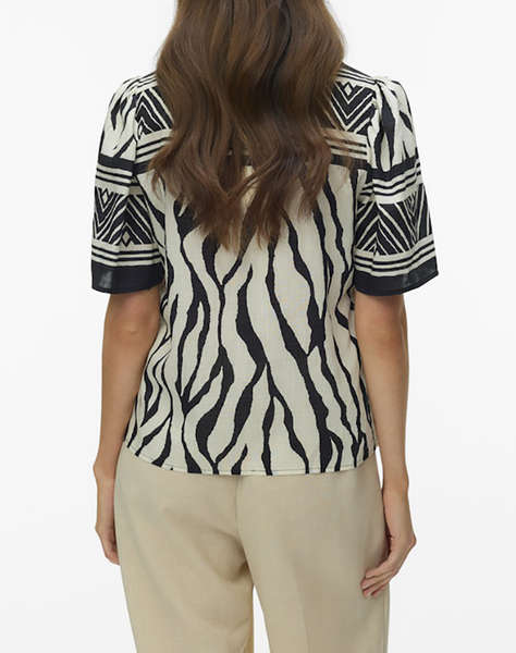 VERO MODA VMKAMILLE 2/4 V-NECK TOP WVN BTQ BE