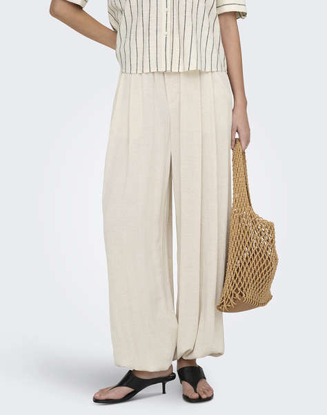 ONLY ONLSIESTA MW LINEN BL BAGGY BARREL PNT