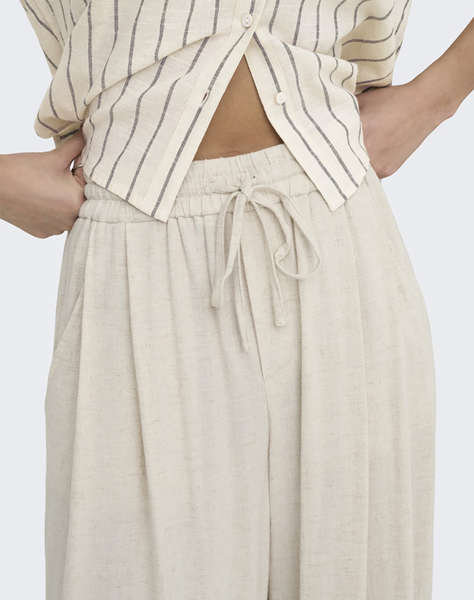 ONLY ONLSIESTA MW LINEN BL BAGGY BARREL PNT