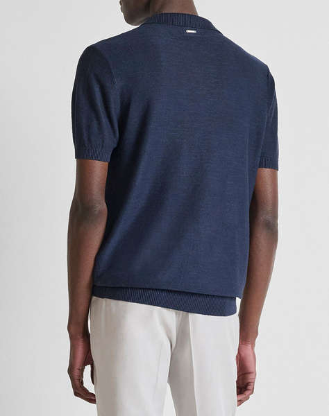 ANTONY MORATO MMSW01603YA500067 MIN OF 6 SWEATER REGULAR FIT IN LINEN BLEND SOFT YARN WITH LOGOED METAL BADGE MEN''S