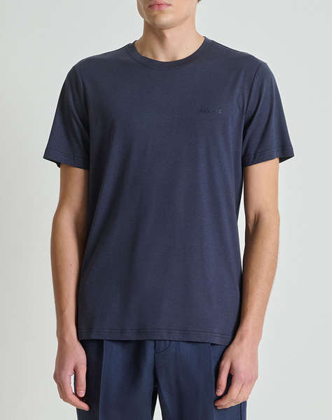 ANTONY MORATO MMKS02662FA100231 MIN OF 6 T-SHIRT REGULAR FIT IN COTTON VISCOSE BLEND FABRIC WITH RUBBER INJECTION LOGO PRINT МЪЖКА БЛУЗА