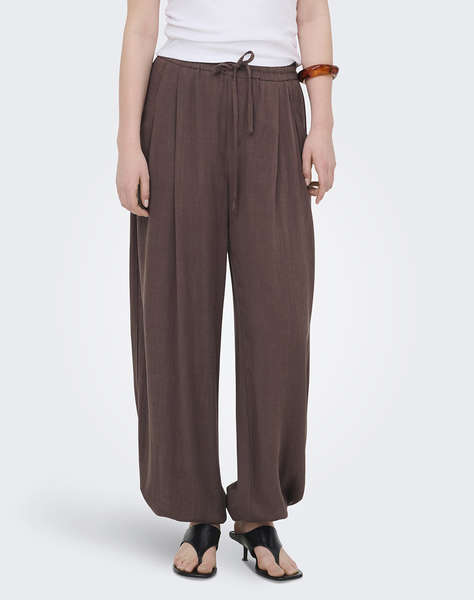 ONLY ONLSIESTA MW LINEN BL BAGGY BARREL PNT