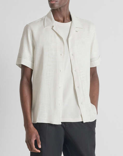 ANTONY MORATO MMSS00206FA400099 MIN OF 6 SHIRT HONOLULU REGULAR STRAIGHT FIT IN SOFT TOUCH VISCOSE LINEN BLEND FABRIC MEN''S SHIRT