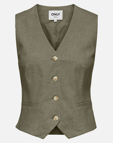 ONLY ONLSIESTA S/L LINEN BL VEST TLR