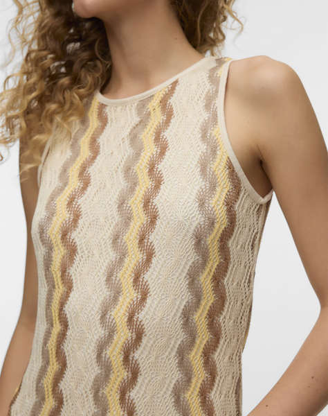VERO MODA VMTERESA SL O-NECK 7/8 DRESS JRS GA