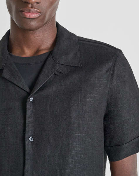 ANTONY MORATO MMSS00206FA400099 MIN OF 6 SHIRT HONOLULU REGULAR STRAIGHT FIT IN SOFT TOUCH VISCOSE LINEN BLEND FABRIC MEN''S SHIRT