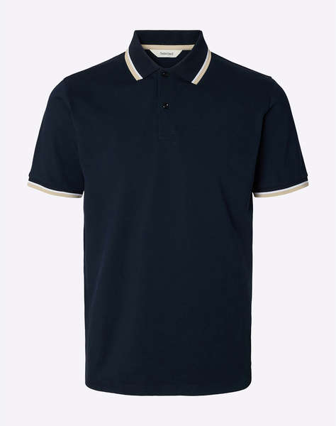 SELECTED SLMSLIM-ATLAS SPORT SS POLO NOOS