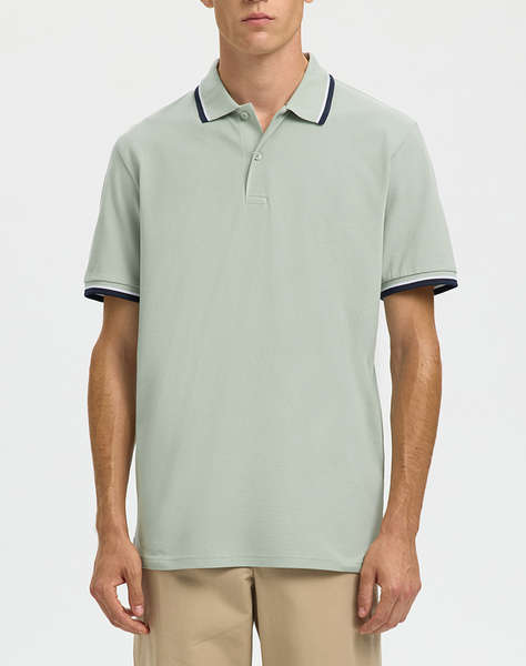 SELECTED SLMSLIM-ATLAS SPORT SS POLO NOOS