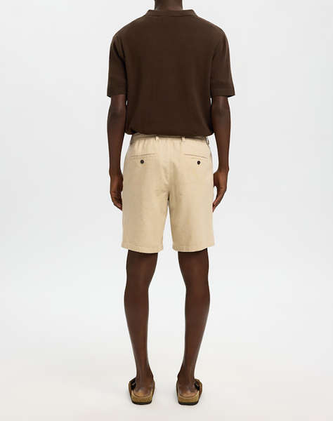 SELECTED SLMREGULAR-BRODY LINEN BLD SHORTS NOOS