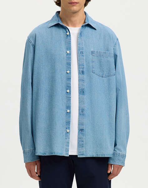 SELECTED SLMREGCLAUS CARLO DENIM LS SHIRT NOOS
