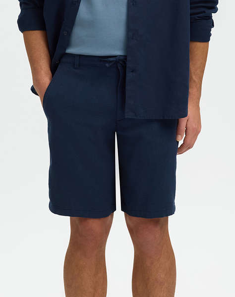 SELECTED SLMREGULAR-BRODY LINEN BLD SHORTS NOOS