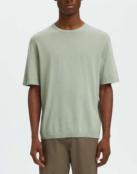 SELECTED SLMTORINO SS KNIT CREW NECK NOOS