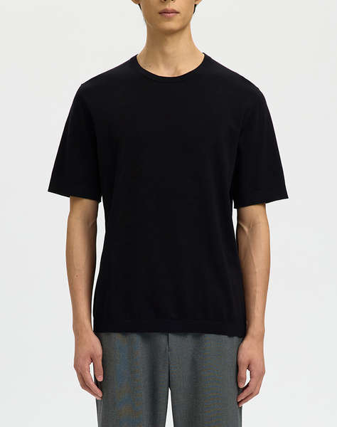 SELECTED SLMTORINO SS KNIT CREW NECK NOOS