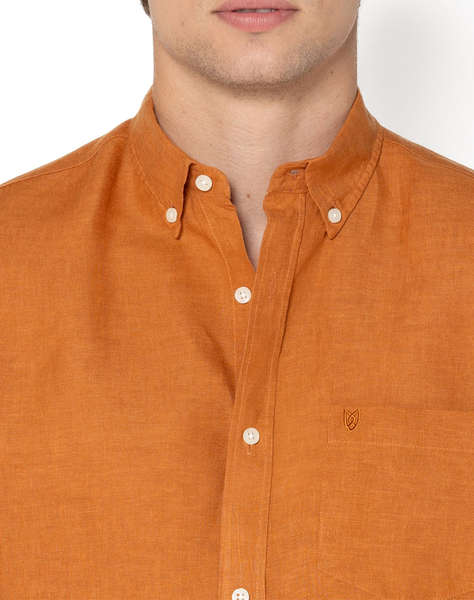 THE BOSTONIANS РИЗА REGULAR FIT Plain LINEN Button-down Regular Fit