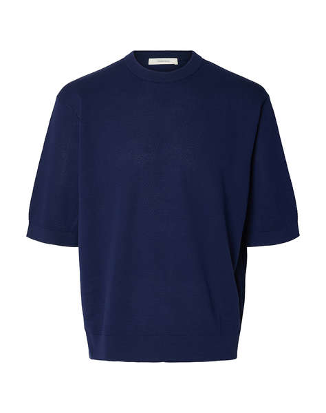SELECTED SLHTORINO SS RELAXED STRUCTURE CREW NECK