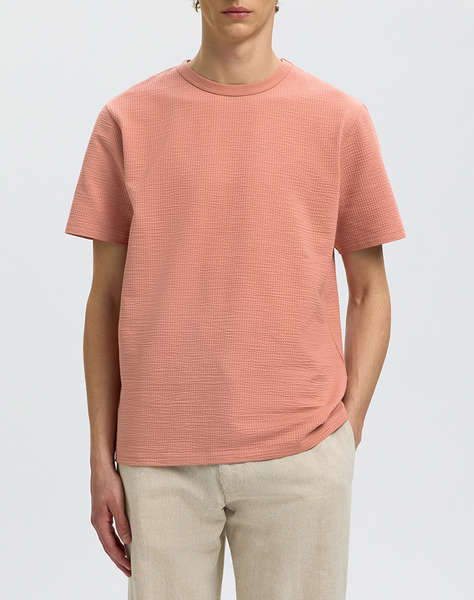 SELECTED SLMSANDER SEERSUCKER SS O-NECK TEE