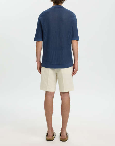 SEL SLHSHANE SS OPEN STRUC POLO CARDIGAN