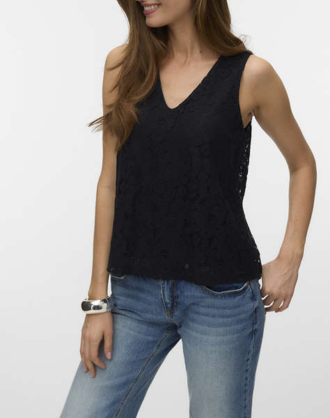 VERO MODA VMHONEY LACE SL V-NECK TOP WVN GA