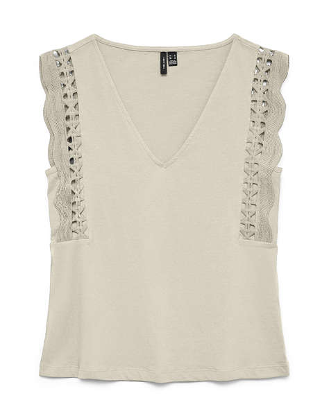 VERO MODA VMGABBY SL V-NECK TOP JRS GA