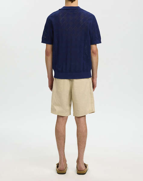 SELECTED SLHARCO SS KNIT STRUCTURE OPEN POLO