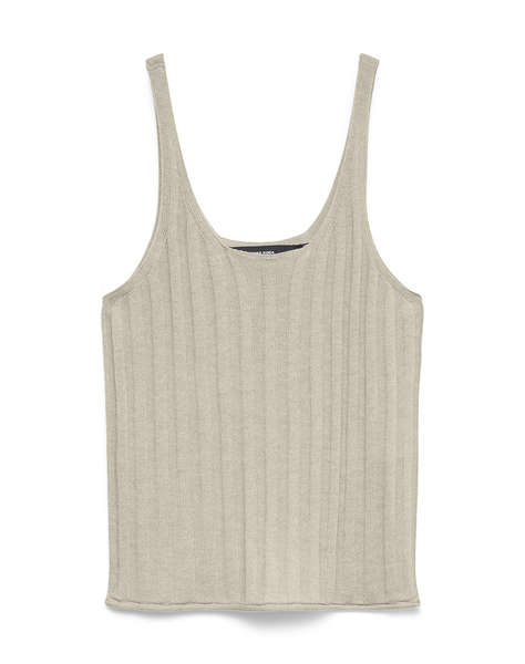 VERO MODA VMLULA LINEN SL O-NECK TOP NOOS