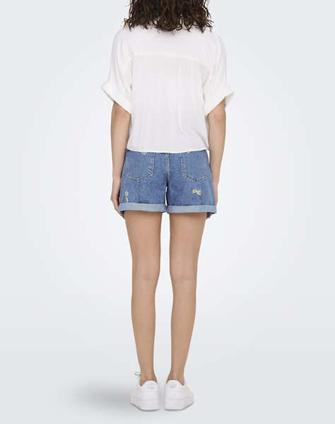 ONLY ONLPAULA LIFE S/S TIE SHIRT WVN NOOS