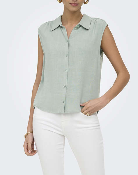 ONLY ONLSIESTA S/L LINEN BL SHIRT PNT NOOS