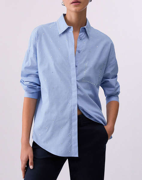 LIU JO BLACK_CA6C30_CAMICIA RICAMATA WOMEN''S SHIRT