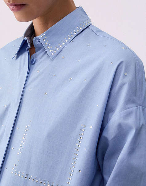 LIU JO BLACK_CA6C30_CAMICIA RICAMATA WOMEN''S SHIRT