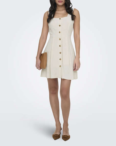 ONLY ONLSIESTA LINEN BL SHORT STRAP DRESS PNT