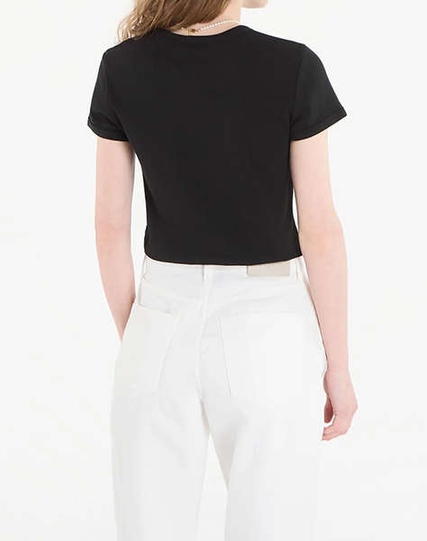 CALVIN KLEIN JEANS SS 2X2 BABY RIB LOGO BABY TEE