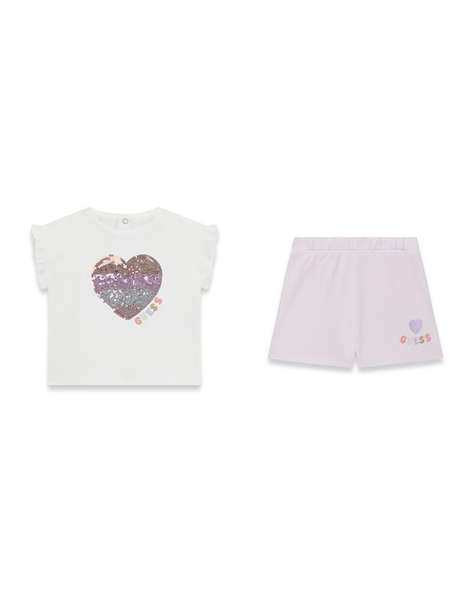 GUESS SET SS T-SHIRT+ACTIVE SHORTS CHILDREN''S SET GIRL