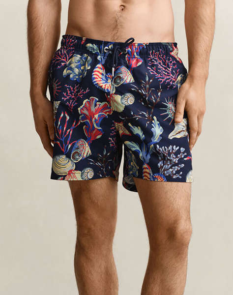 GANT SWIMSUIT SEAWEED PRINT SWIM SHORTS