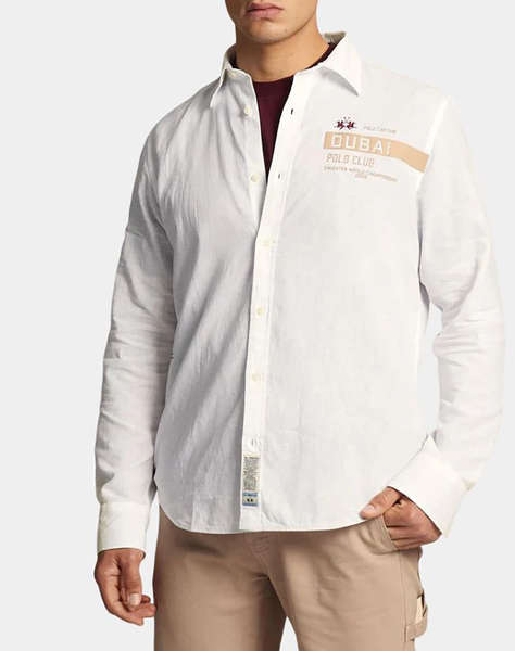LA MARTINA РИЗА ΜΜ MAN SHIRT L/S LIGHT COTTON LIN