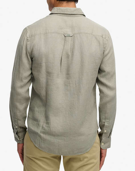 SUPERDRY  D2 STUD RIVIERA L/S LINEN SHIRT MEN''S SHIRT