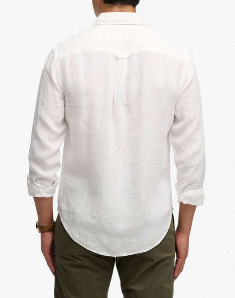 SUPERDRY  D2 STUD RIVIERA L/S LINEN SHIRT MEN''S SHIRT