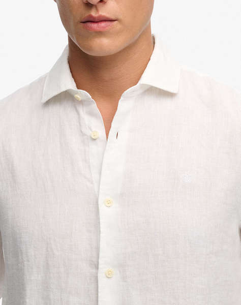 SUPERDRY  D2 STUD RIVIERA L/S LINEN SHIRT MEN''S SHIRT