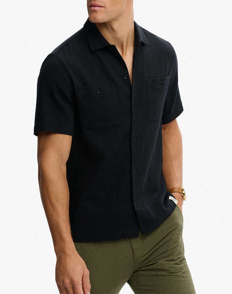 SUPERDRY  D2 STUD MERCHANT TEXTURED S/S SHIRT MEN''S SHIRT
