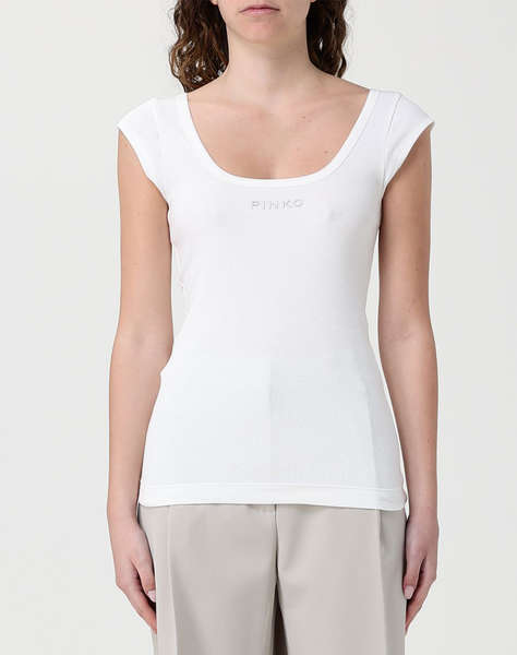 PINKO TENACE TOP COSTINA COTONE LOGO